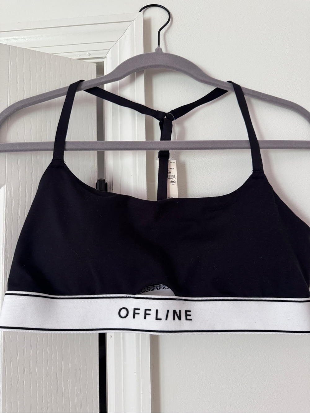 Black Bralette Top with White Band